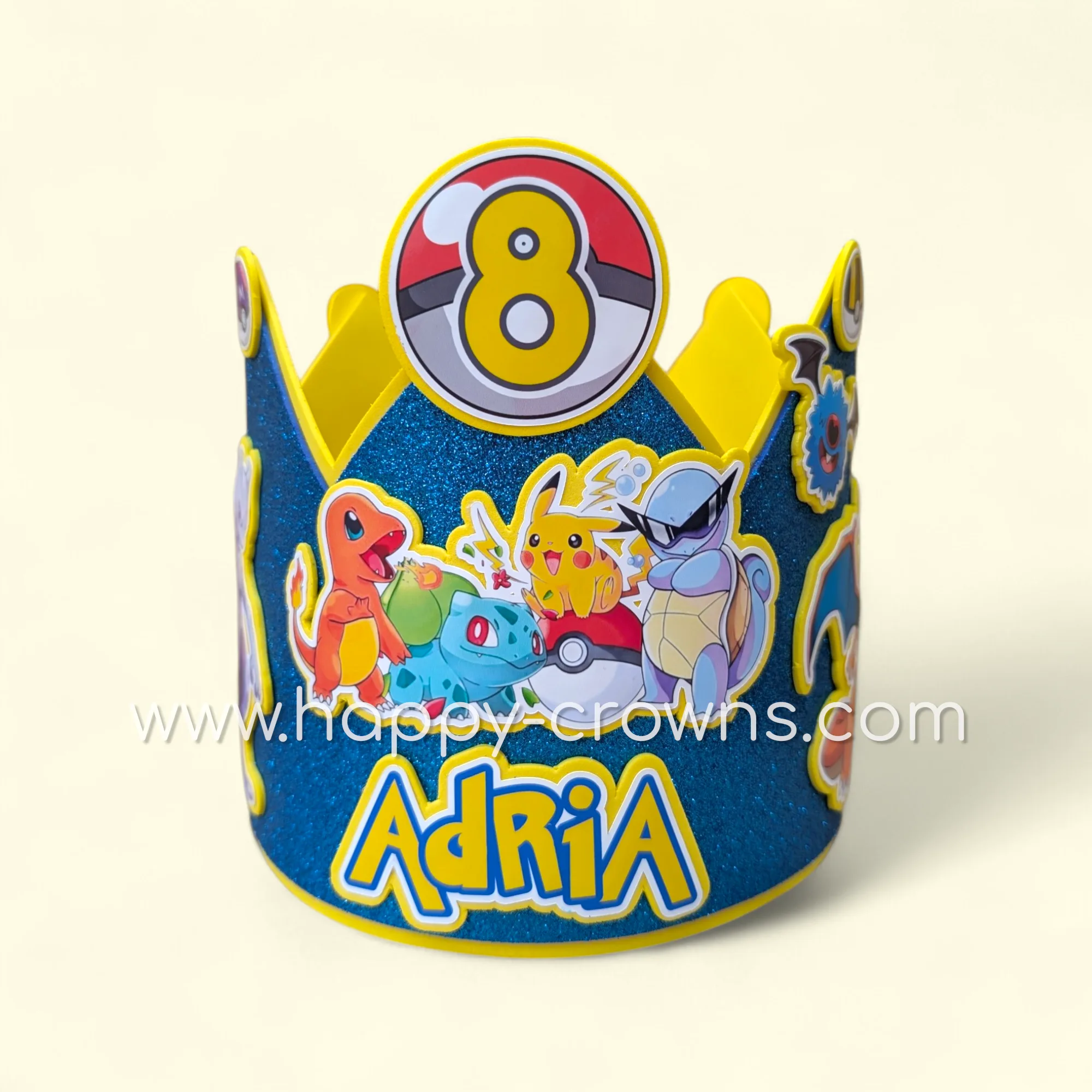 Corona de cumpleaños Pokémon personalizada